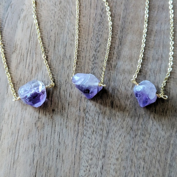 Estrella & Luna Jewelry - Amethyst 14k Gold Plated Necklace